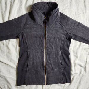 Lululemon Athletica Dark Gray Full Zip Thick Activewear Jacket Size 8